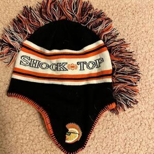 Shock top beanie hat cap with mohawk
